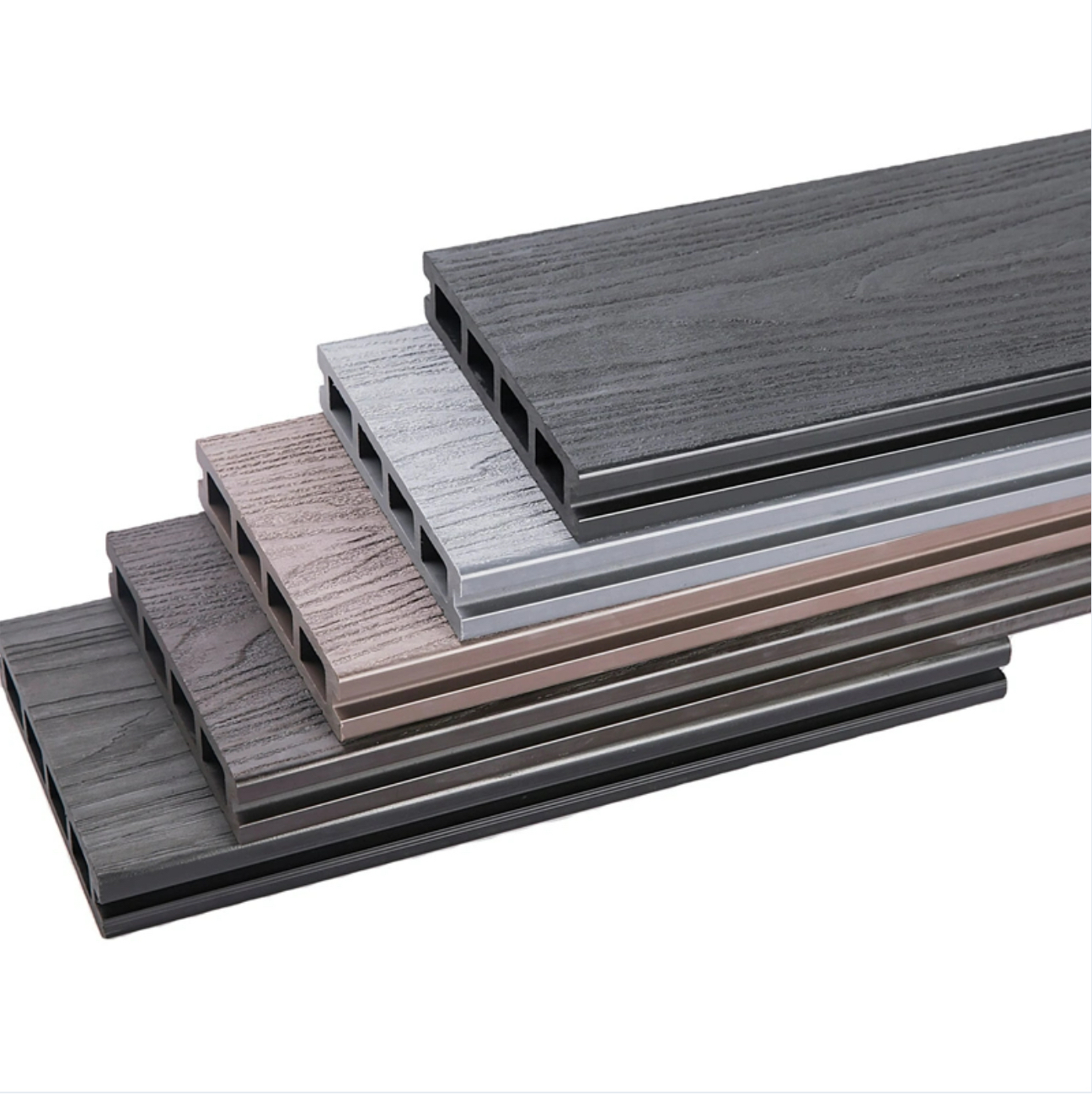 เป็นมิตรกับสิ่งแวดล้อมปลอดสารพิษ Co-Extrusion Composite WPC Outdoor Flooring